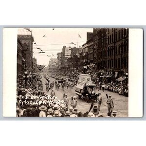 Vintage 1920 Syracuse NY F.O.E. Convention Parade RPPC #1620